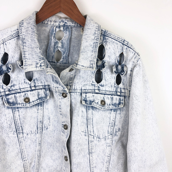 white wash jean jacket